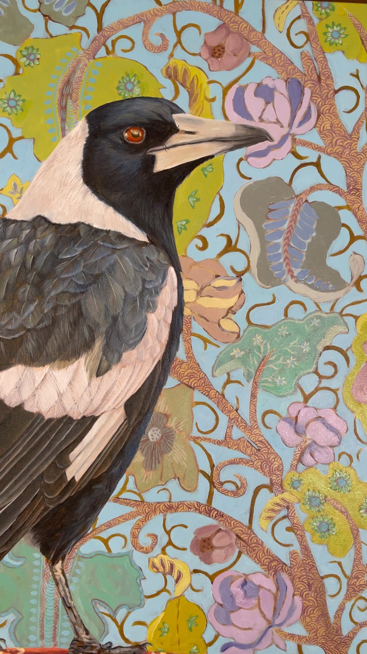 Spellbinder - Magpie on Freddy's footstool