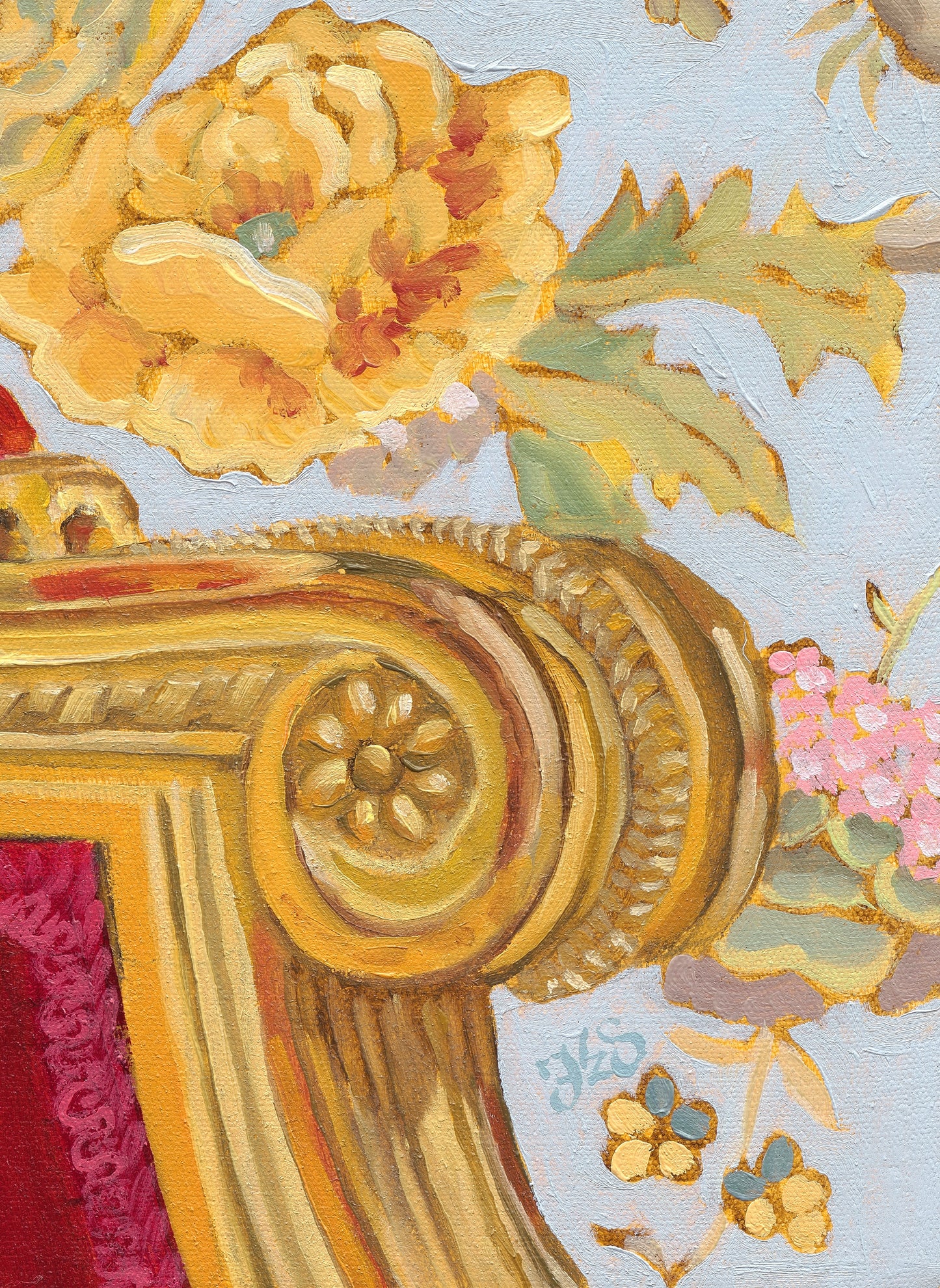 Titan - Magpie on a Rothschild's chair. Fine art print