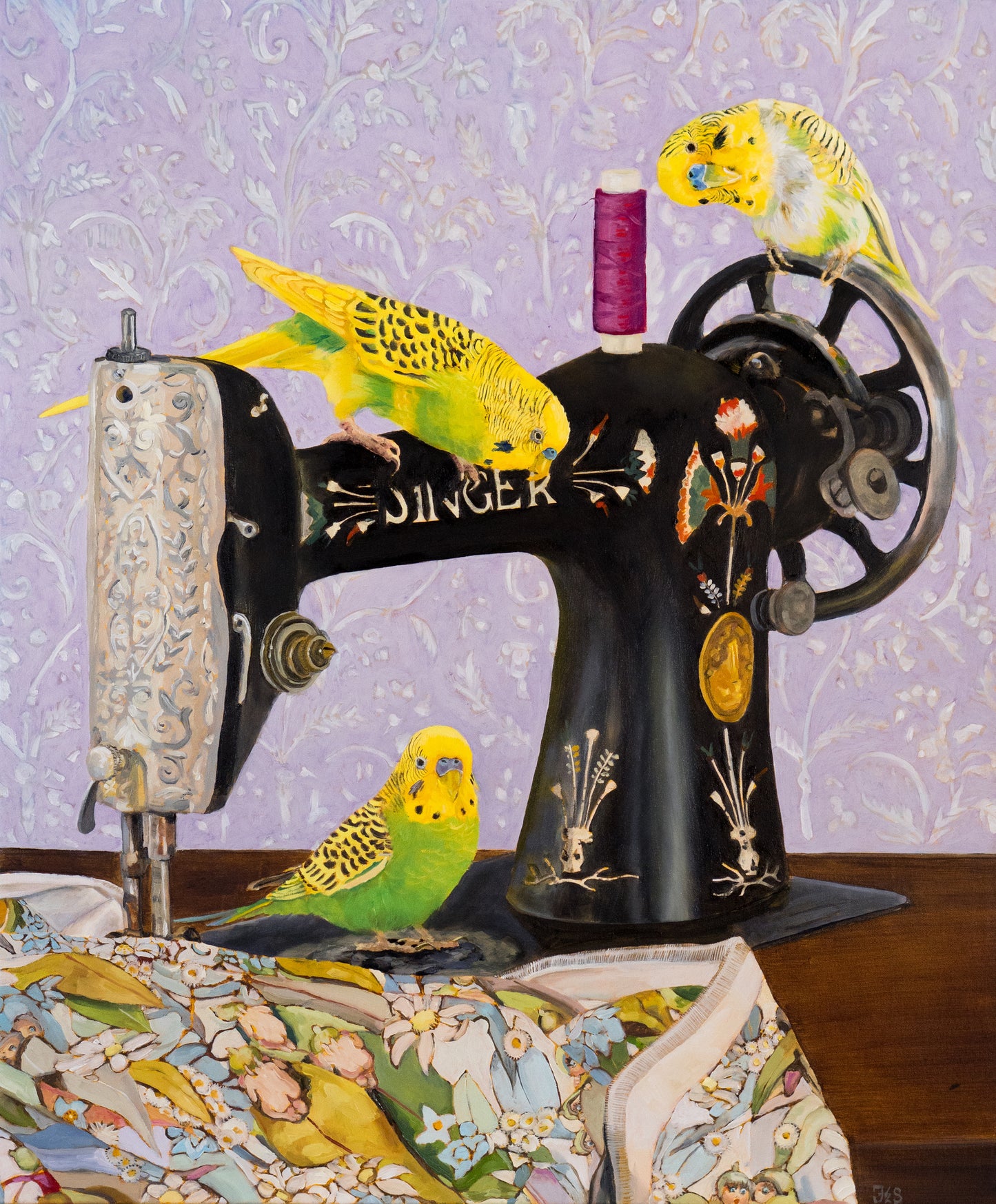 Sopranos - budgies on a Singer