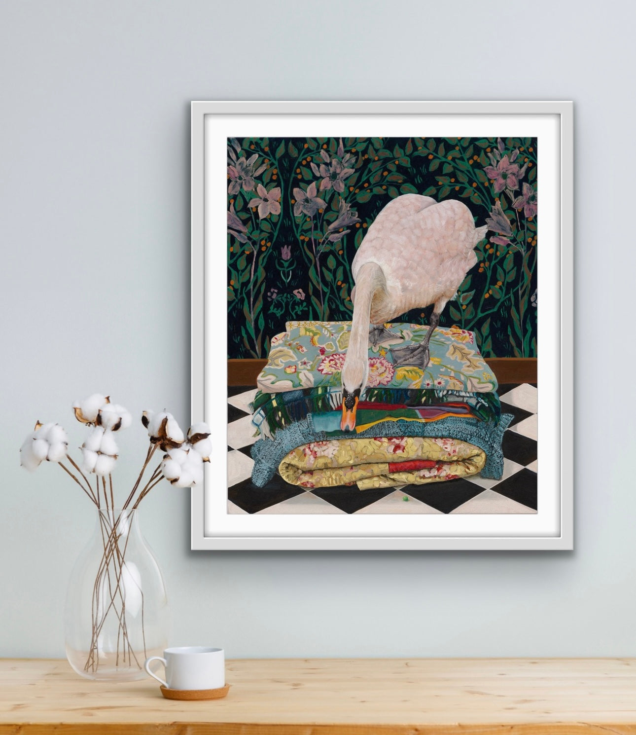 I have scarcely closed my eyes all night. Heaven only knows what was in the bed. Fine art print