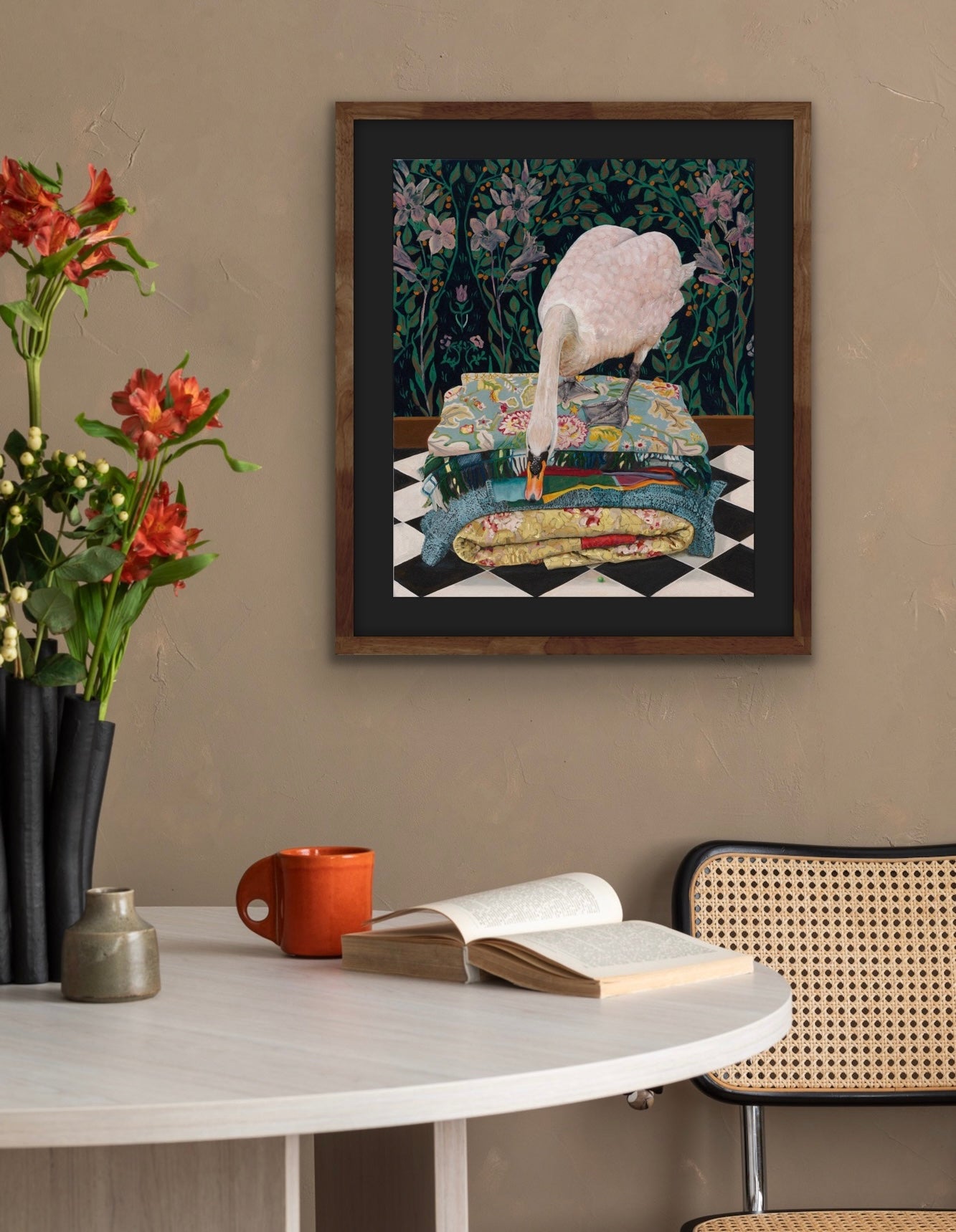 I have scarcely closed my eyes all night. Heaven only knows what was in the bed. Fine art print