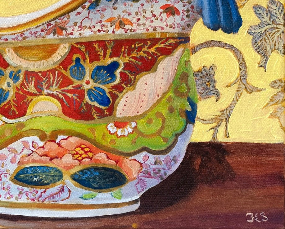 Fairy Wren Arabesque limited edition fine art print - Fiona Smith Art & Writing