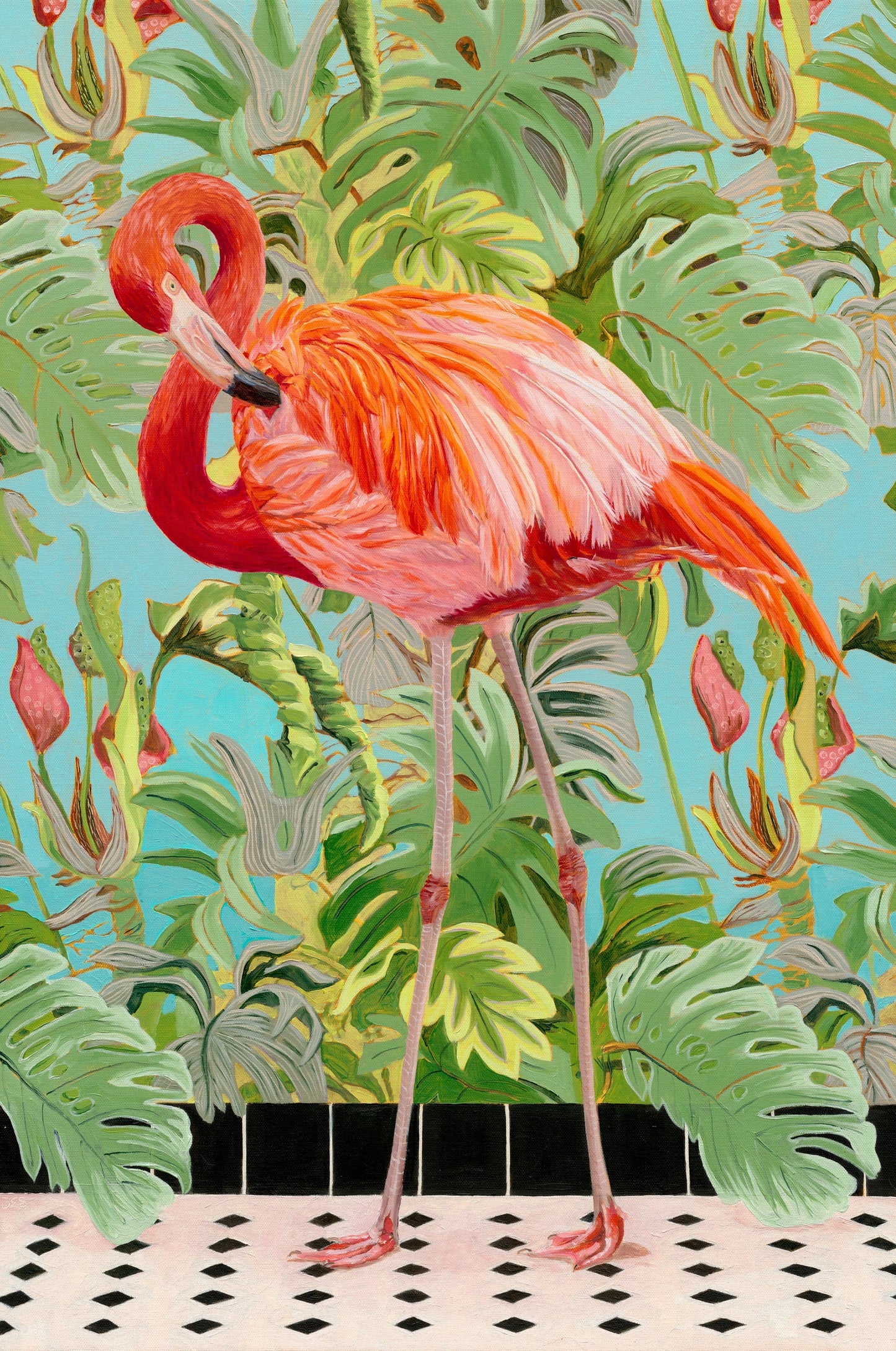Lost Flamingo limited edition fine art print - Fiona Smith Art & Writing