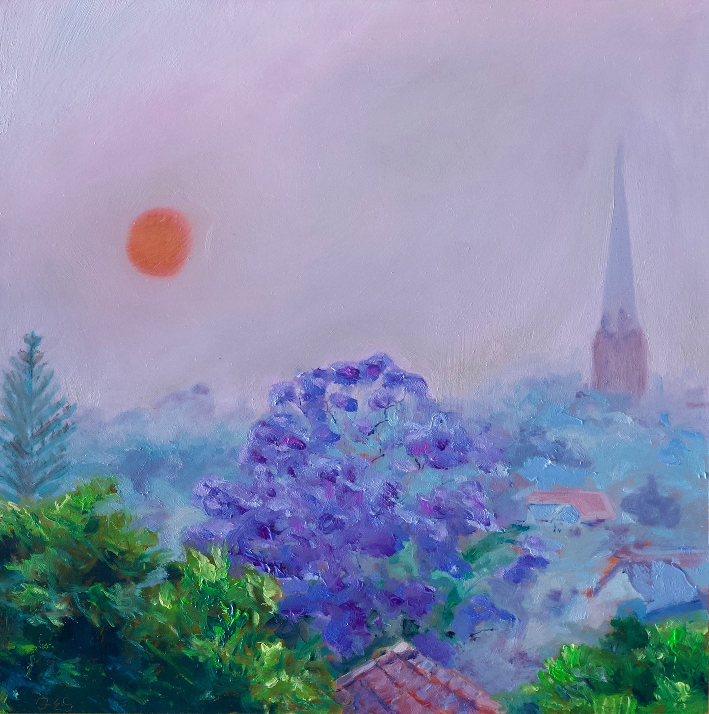 Tangerine sun, smokey Sydney morning