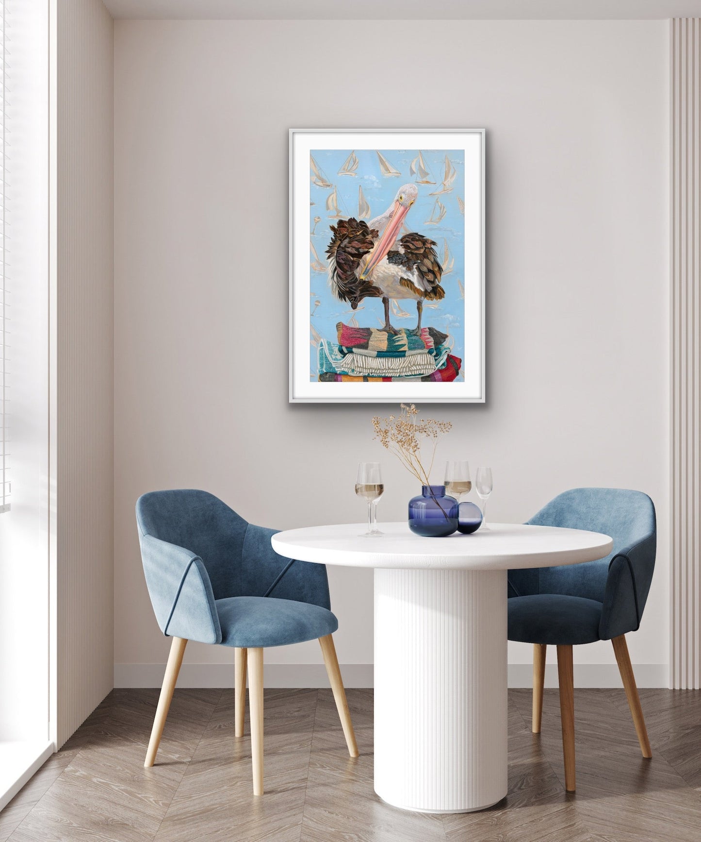 Pelican Primping limited edition fine art print - Fiona Smith Art & Writing